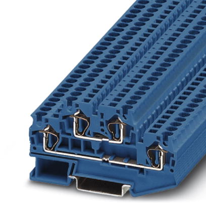 Phoenix Contact Multi-Level Terminal Block; STTB 4 BU; 30A; 600V; 2-Level; #28 - #10; Spring-Cage Connection; Blue